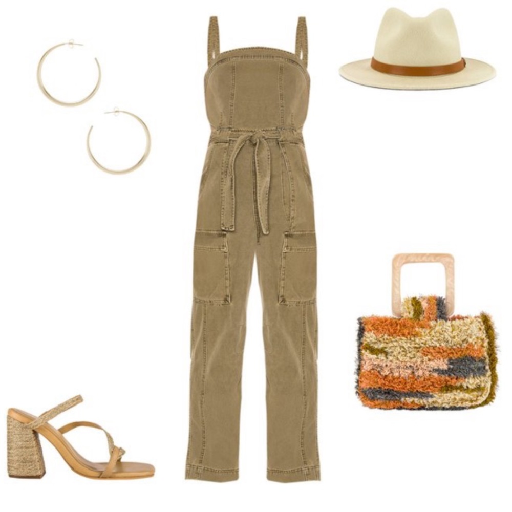 Free People Go West Utility Open Back Jumpsuit S - Picture 16 of 16
